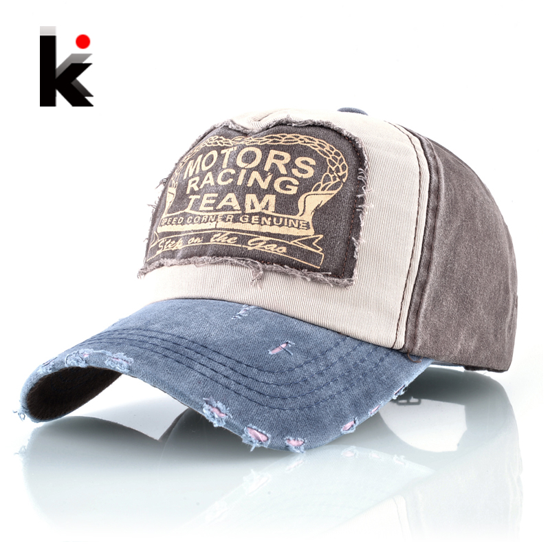 Streetwear Brand With K - Berretto da baseball in denim lavato
