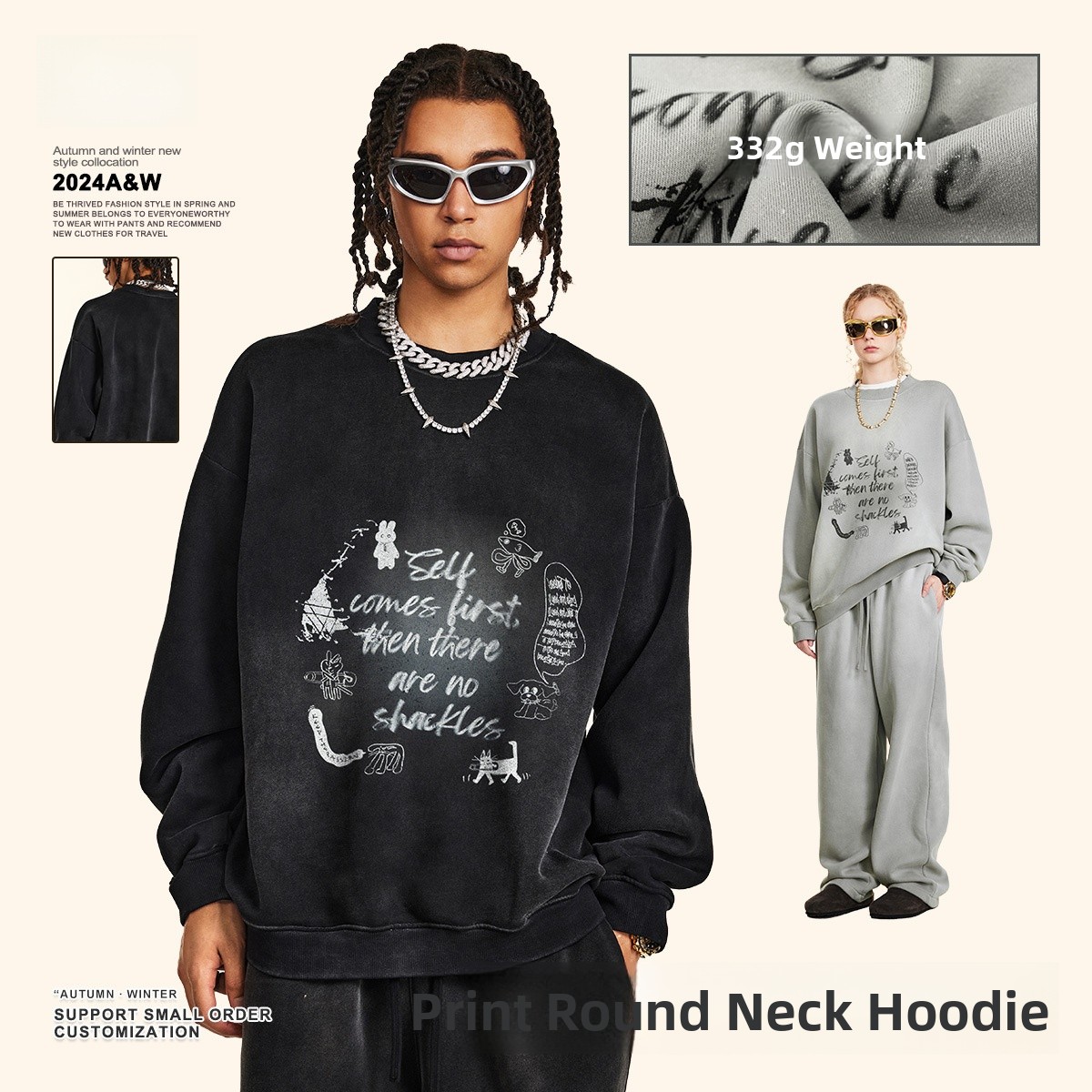 Felpa Oversize da Uomo con Col - Streetwear Brand With K recensione e prezzo