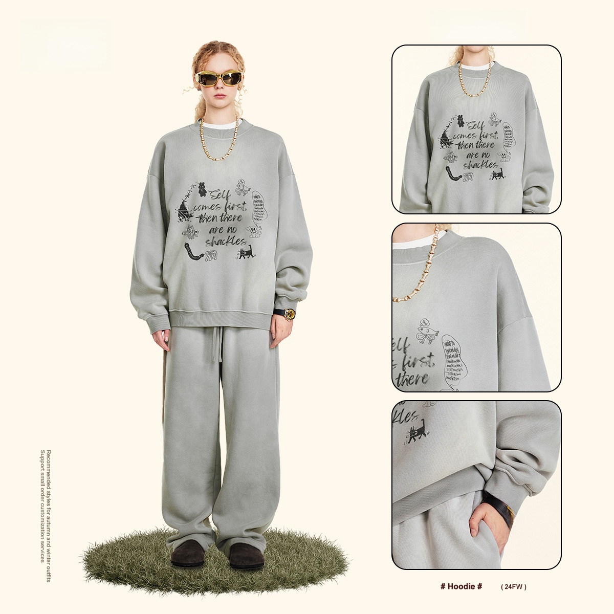 Felpa Oversize da Uomo con Col - Streetwear Brand With K recensione e prezzo
